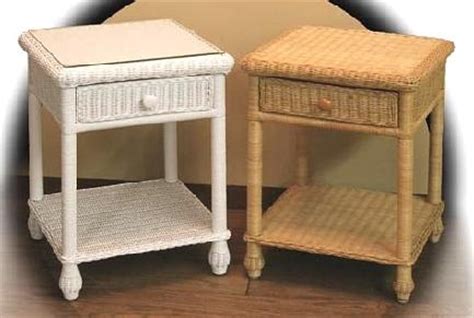 white wicker box on black metal stand table|white wicker nightstands.